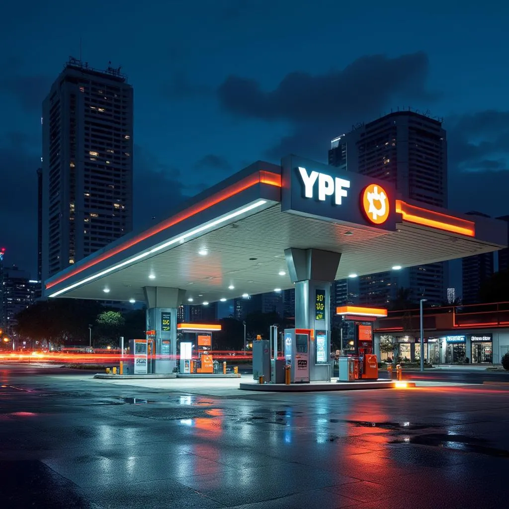 Estación YPF urbana en Buenos Aires